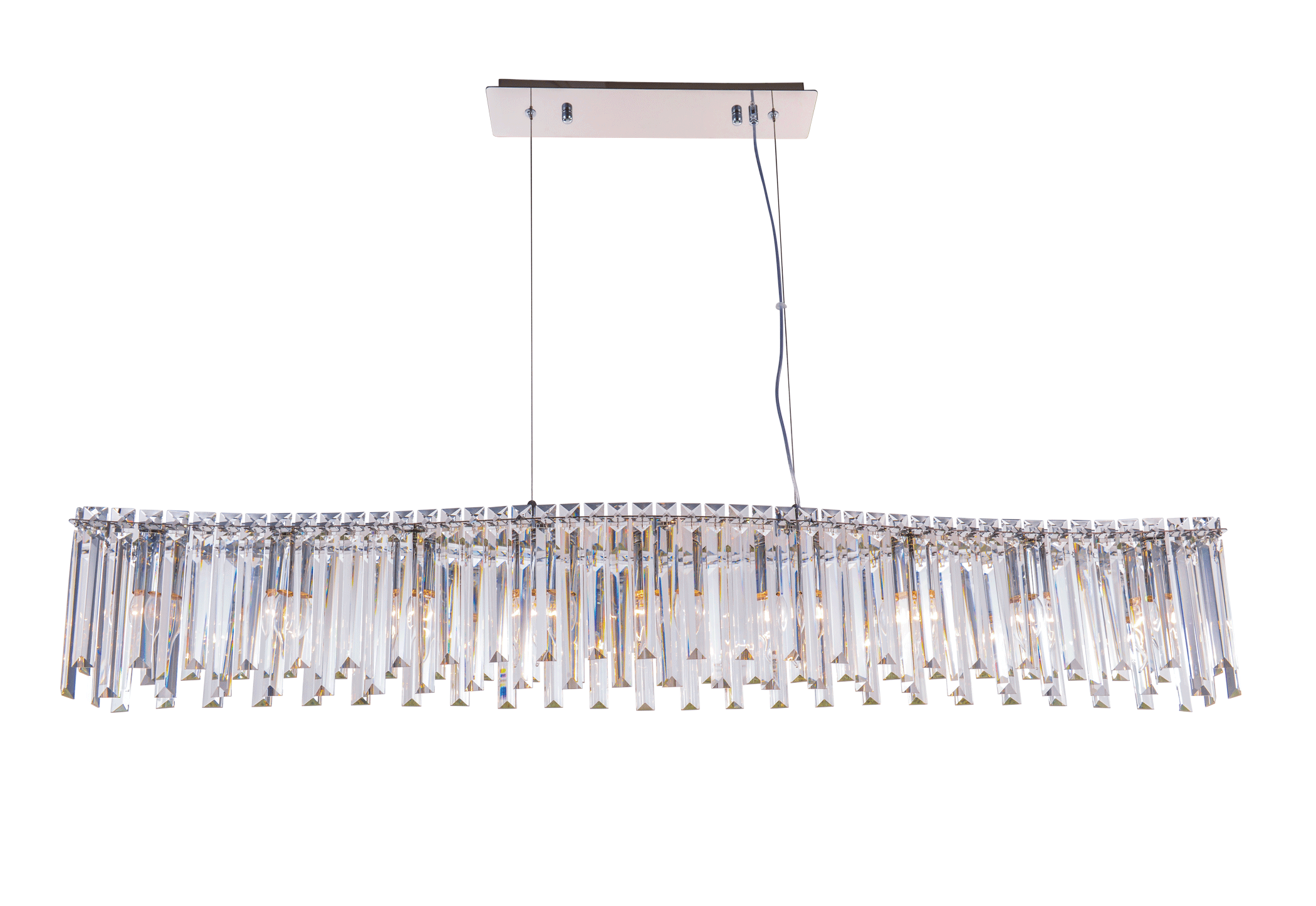 Люстра 1240*150*230, 9*E14, 40W NewRgy Cristallo 5706R/9A CHROME+CLEAR, Хром+Прозрачный