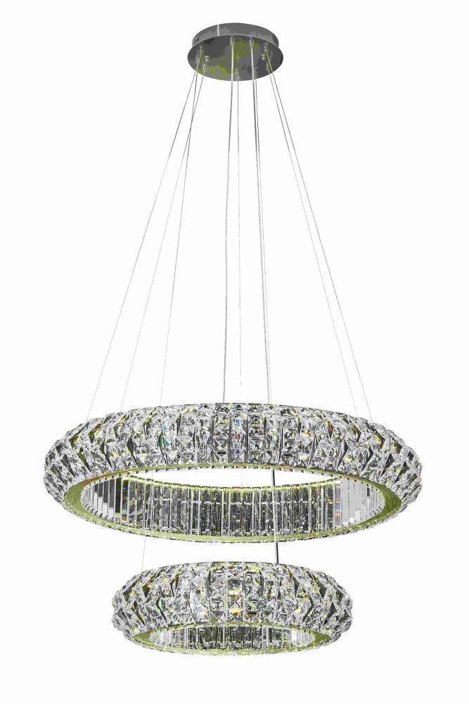 Люстра Ø800 (500) x H1200 мм, LED 90W NewRgy SAND NICKEL (ПЕСЧАНЫЙ НИКЕЛЬ) 106PLSK/D800+500BB SAND NICKEL