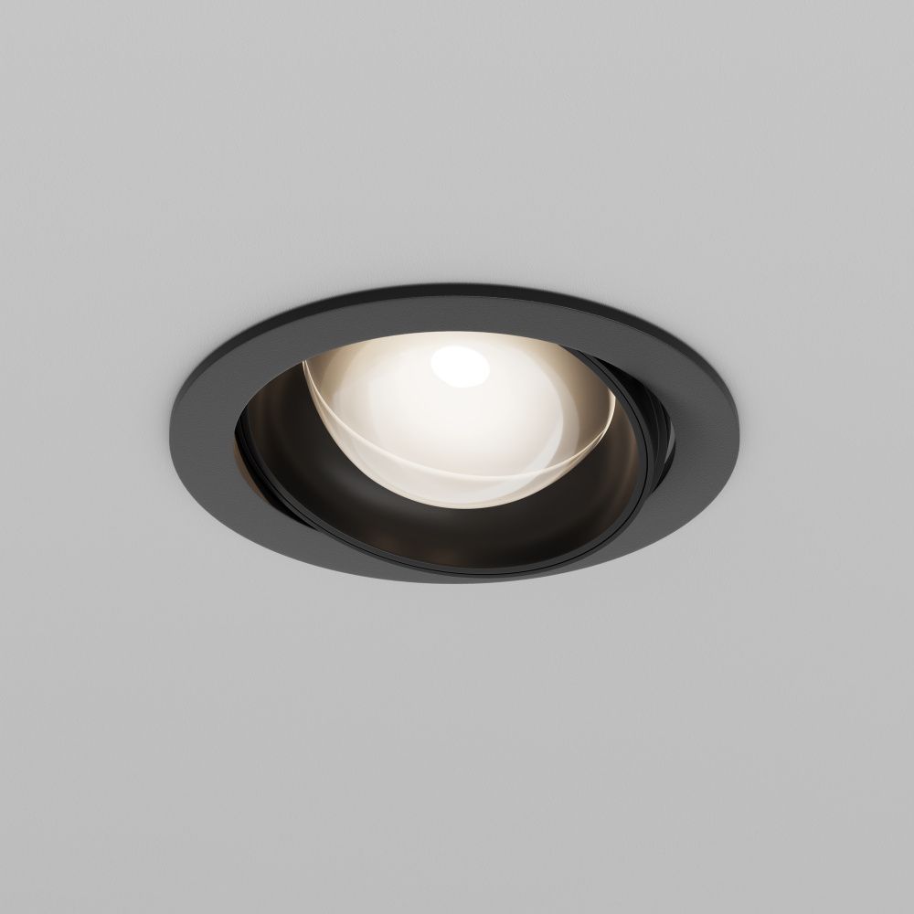 Встраиваемый светильник  DL105-12W4K-B **-4,5 см, *LED*12W, 4000K, Maytoni technical Lens DL105-12W4K-B, Черный