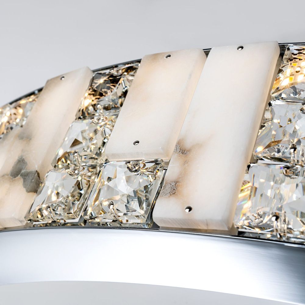 Подвесная люстра 80x50см, LED, 45Вт, 3000 / 6000K, Modelux ML.6985.800P CR Хром