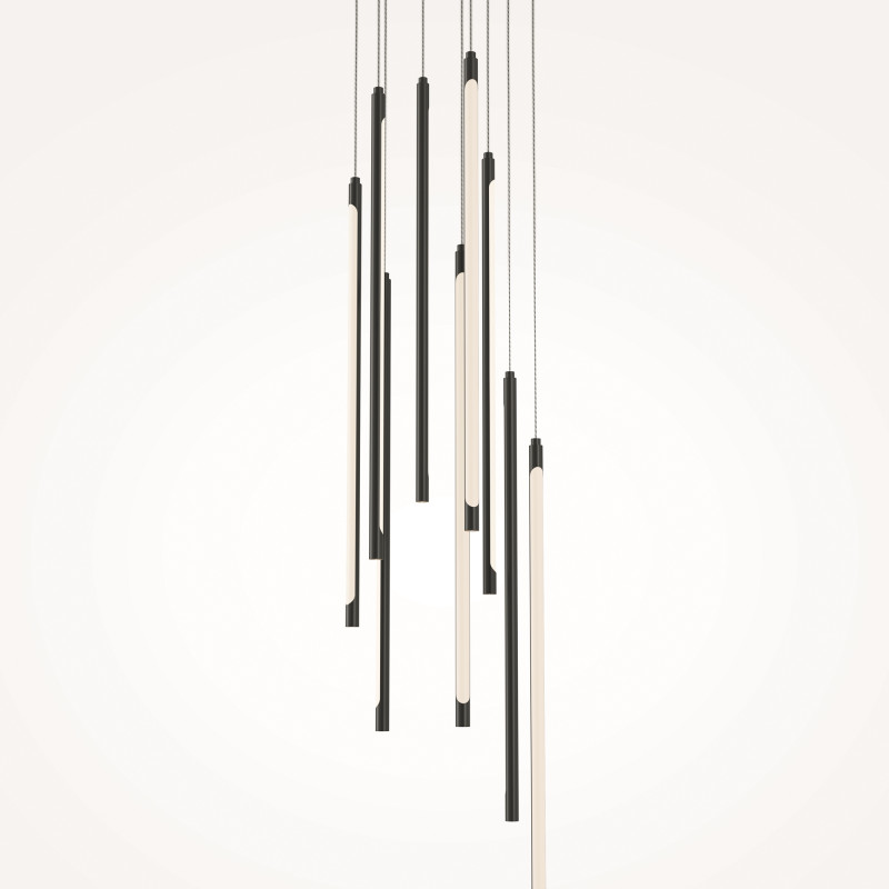 Каскадная люстра 35*35*352,5 см, LED, 46W, 3000К, Maytoni Light stick MOD236PL-L54B3K черный