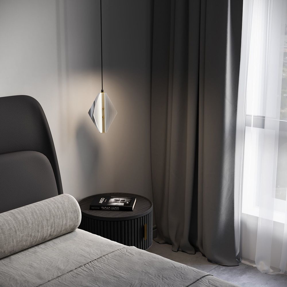 Светильник 14 см, 8W, 4000K, Eurosvet 4690389218682, черный-латунь