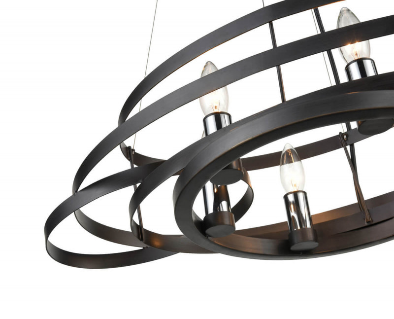 Подвесная люстра Vele Luce Electra VL6146P06, диаметр 71 см, коричневый