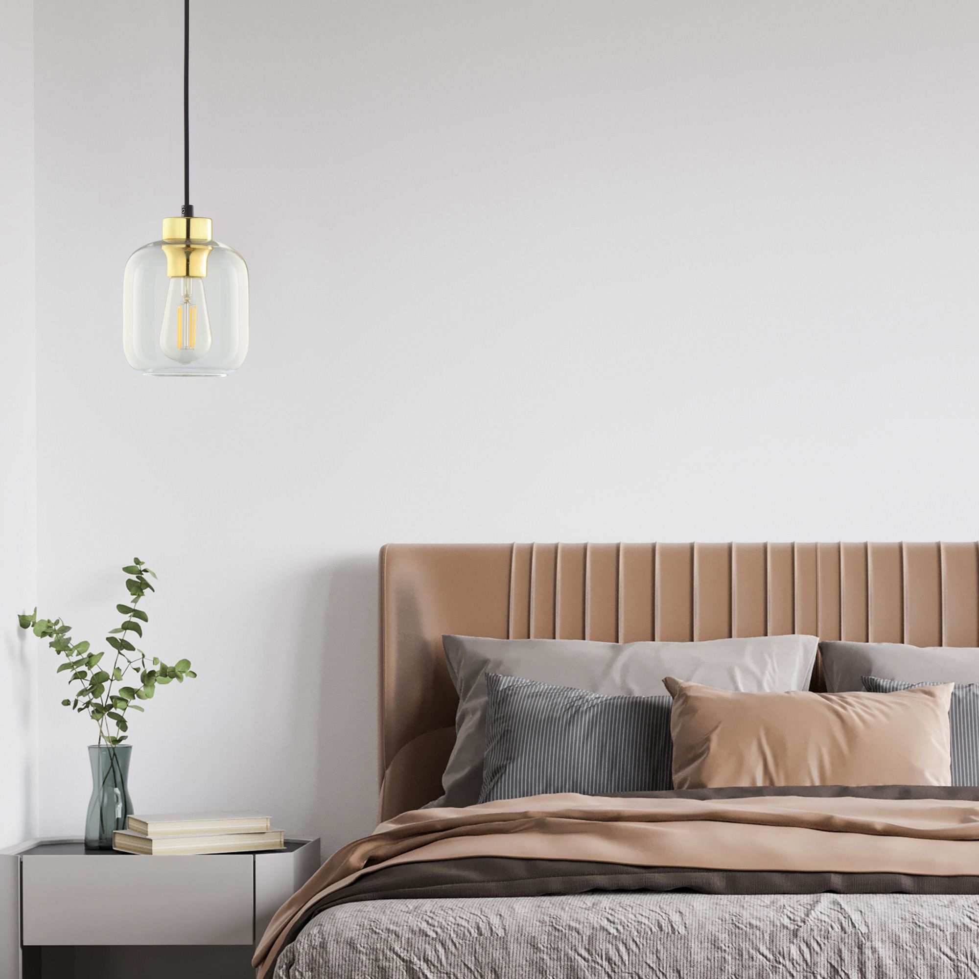 Подвесной светильник 14*14*155 см, 1*E27, W,  TK Lighting Marco 6695, черный;золотой