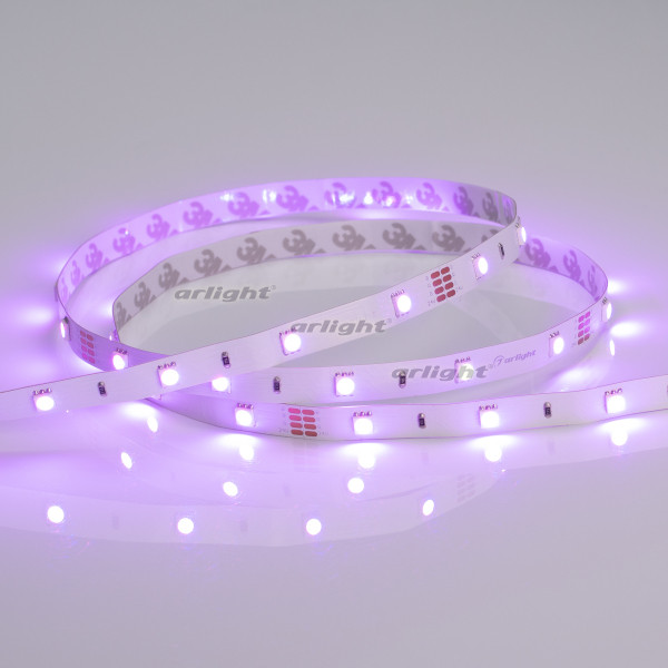 Лента RT-B30-10mm 24V RGB (7.2 W/m, IP20, 5060, 5m) (Arlight, Открытый) 022066(2). Цена указана за 5 метров. Продается кратно 5 метрам.