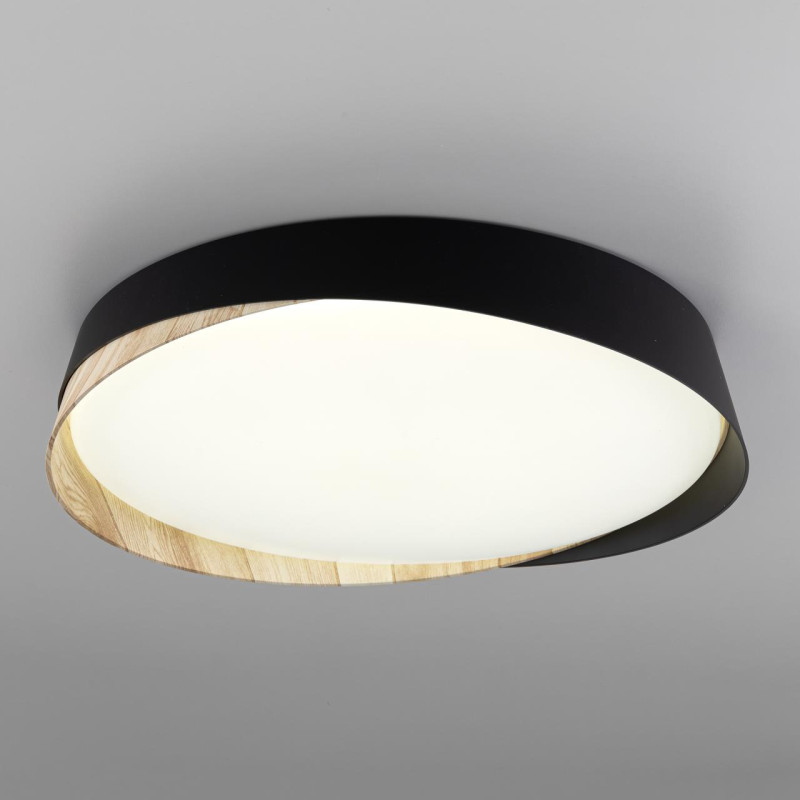 Светильник 42 см, 48W, 3000-5500K с пультом Citilux CL754351G BONNY Черный+Клен LED