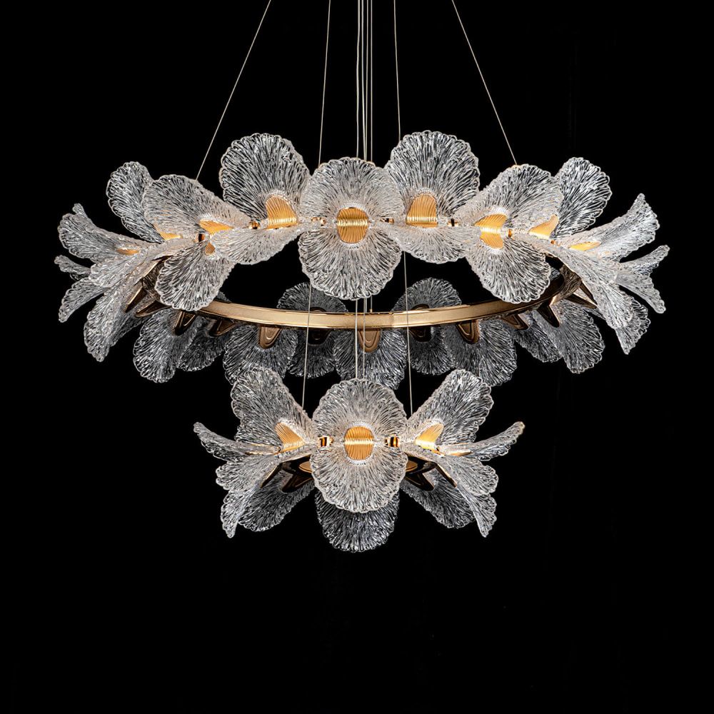 Люстра *100/50*24-150 см, *LED*120W, 3000-6000K, MODELIGHT  MDL.89092.1000.500HC GD, Золото