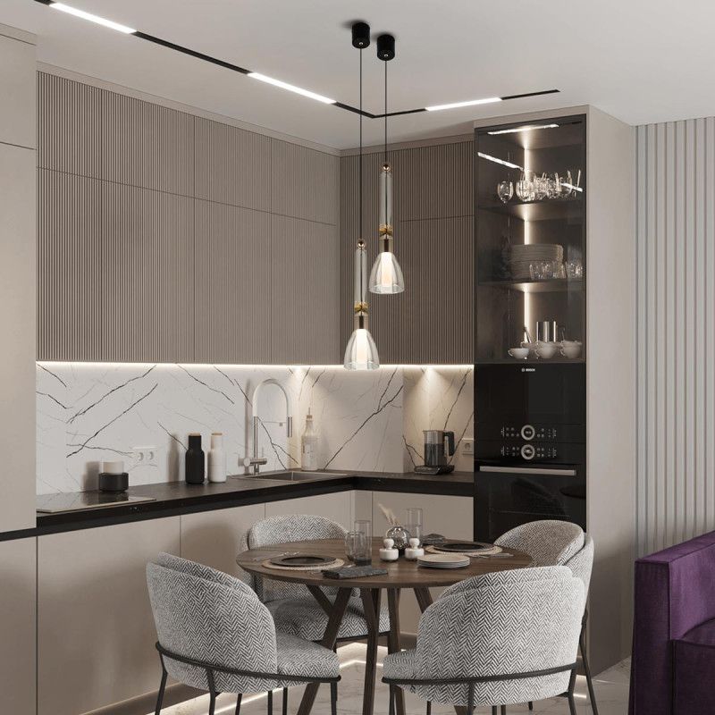 Подвесной светильник 12.5*80/200 см, LED 6W 3300К MODESTYLE MS.1631.1 золото/черный