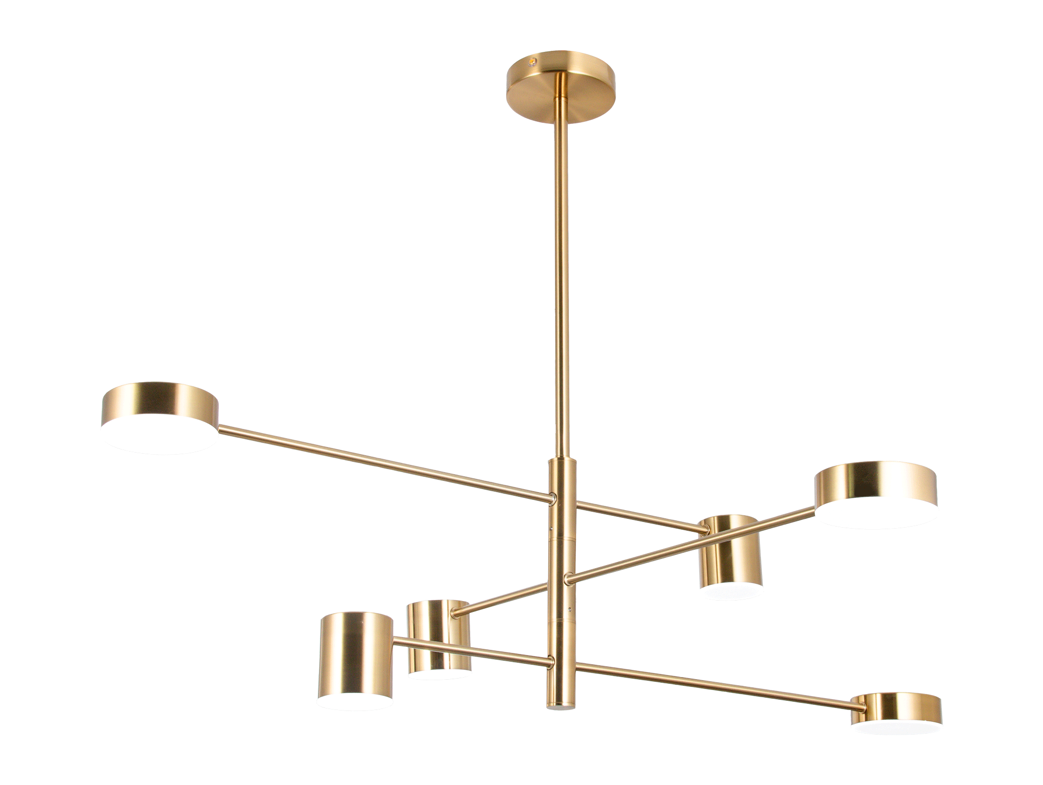 Люстра  760*950, LED, 36W 4000K NewRgy LED 8021-DW-6 BRASS, Бронза