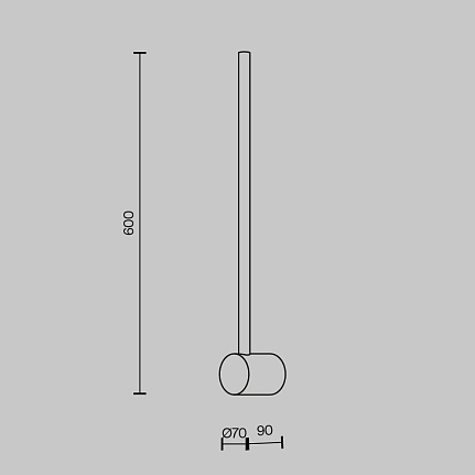 Настенный светильник (бра) 7*9*60 см, 7W 3000K Maytoni Light stick MOD237WL-L6BS3K латунь