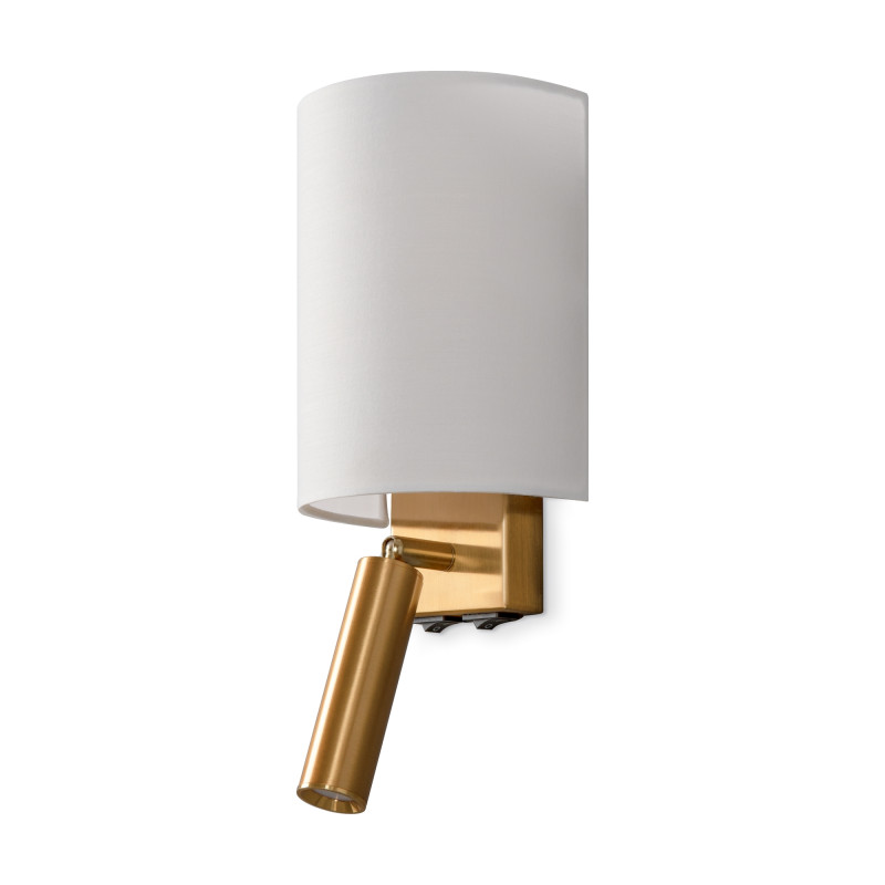 Бра 13*9*31 см, 1*E14, 3W, 3000К, Freya Bride FR5367WL-L40BS латунный