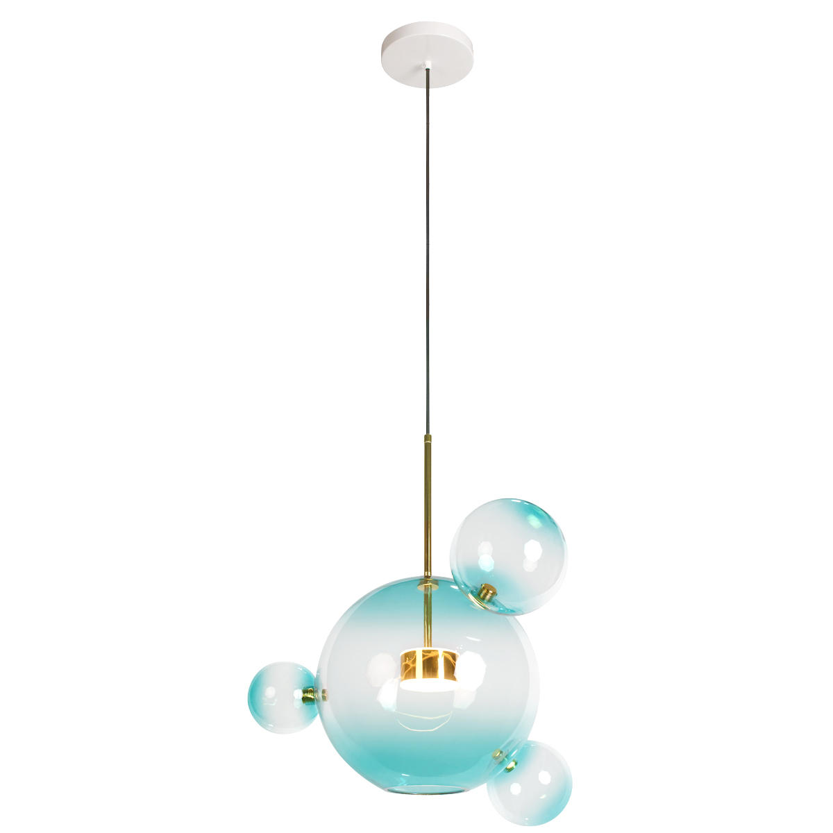 Подвесной светильник 43,5*68 см, 1*LED*10W LOFT IT Bolle 2027-P4 Blue золото