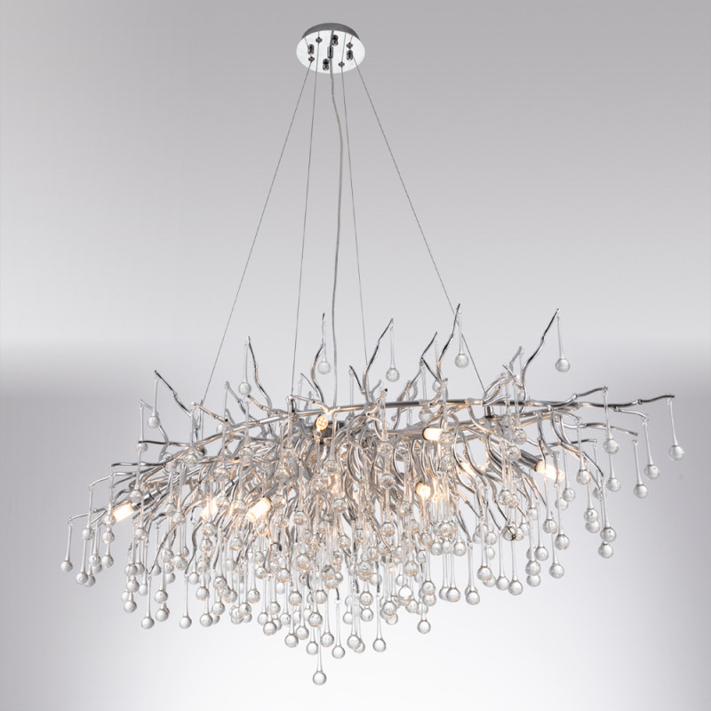 Светильник 120 см, Divinare Salice 3132/26 SP-13, серебро