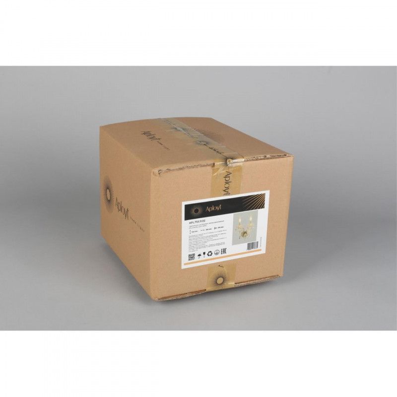 Бра 19*30*30 см, 2*E14, 40W, Aployt Koletta APL.755.11.02, золотой