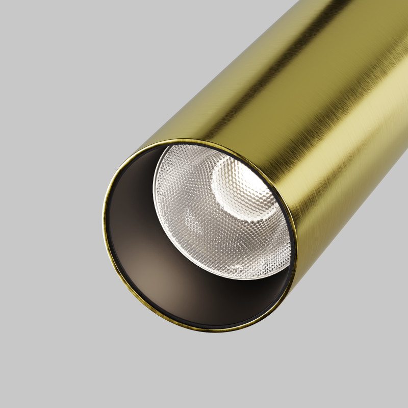 Светильник на шине 5,2*5,2*19,4 см, LED, 12W, 4000К, Maytoni Technical FOCUS LED TR032-2-12W4K-M-BBS латунный