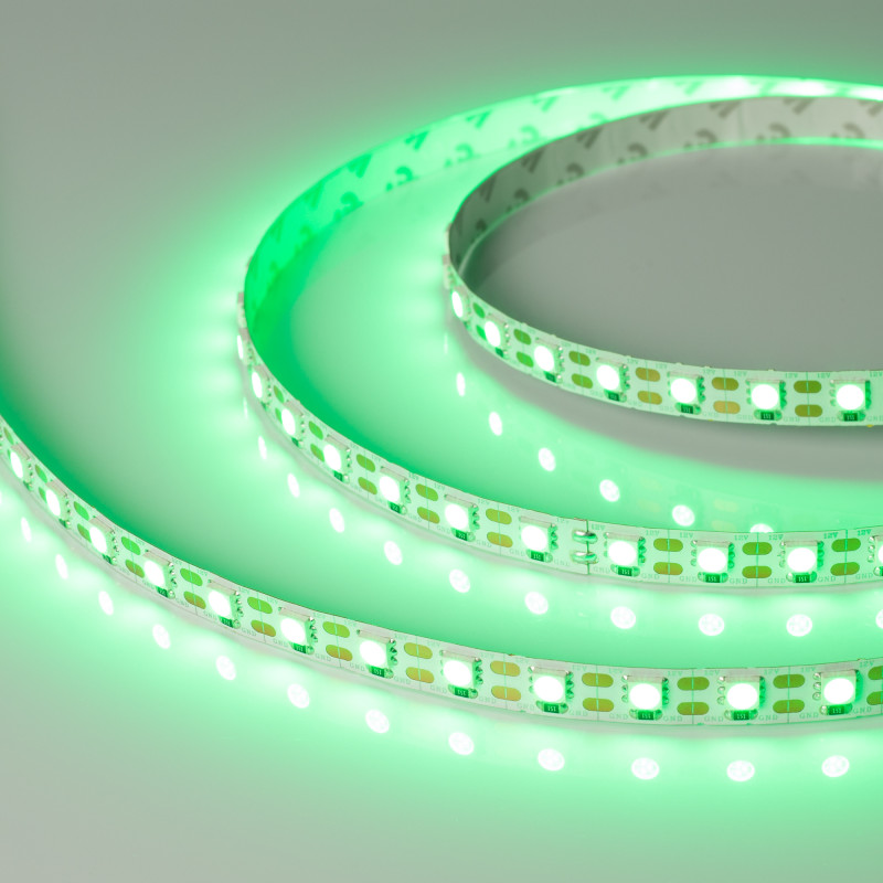 Лента RT 2-5000 12V Cx1 Green 2x (5060, 360 LED, LUX) (Arlight, 15.6 Вт/м, IP20) 011710. Цена указана за 5 метров. Продается кратно 5 метрам.