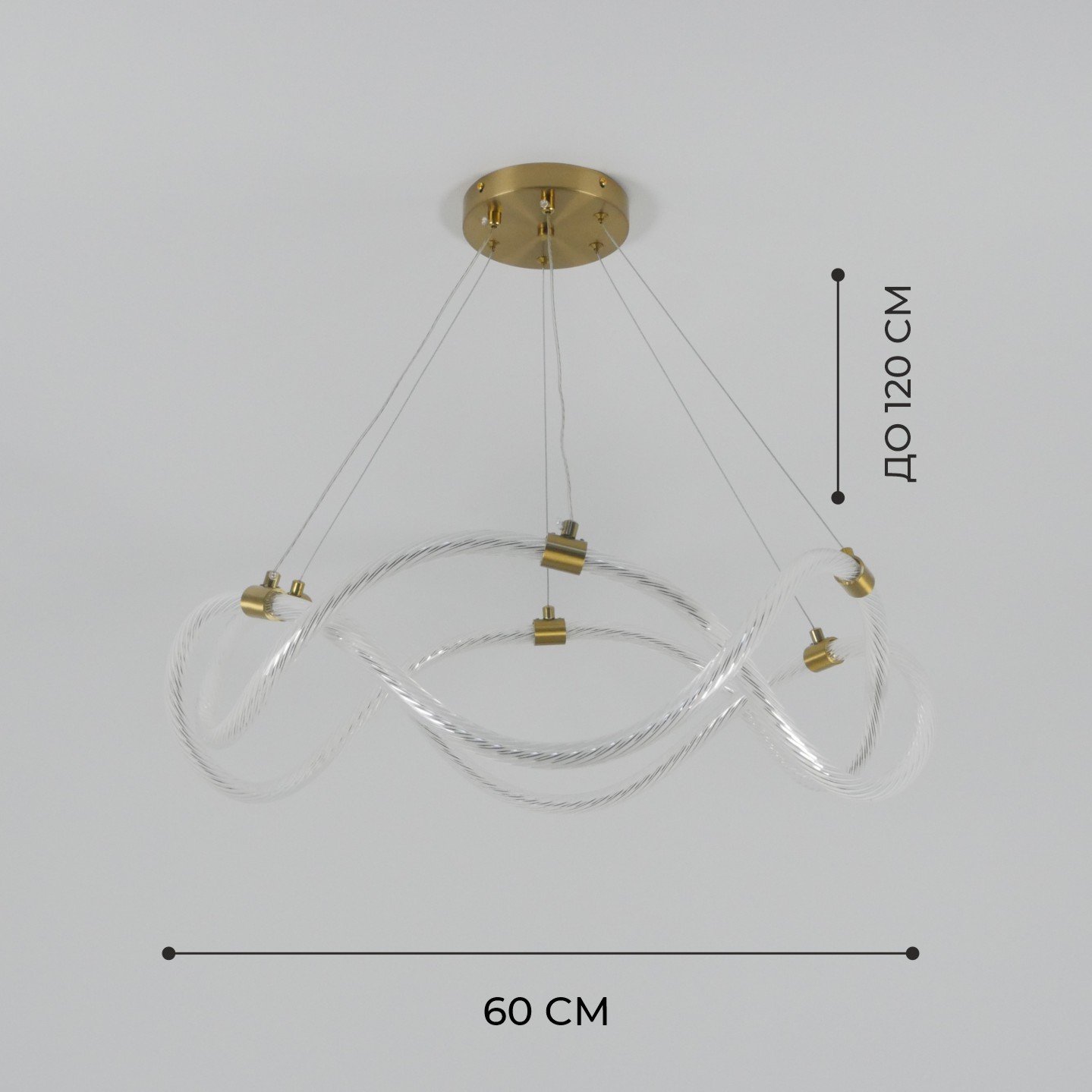 Светильник подвесной ElegantLight DZN-4439 БРОНЗА D600/H1200/1/LED/.W 24-03