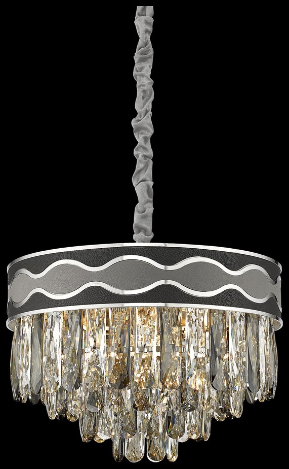 Светильник подвесной Wertmark Calista WE135.07.103, 45*45 см, хром, серый, черный