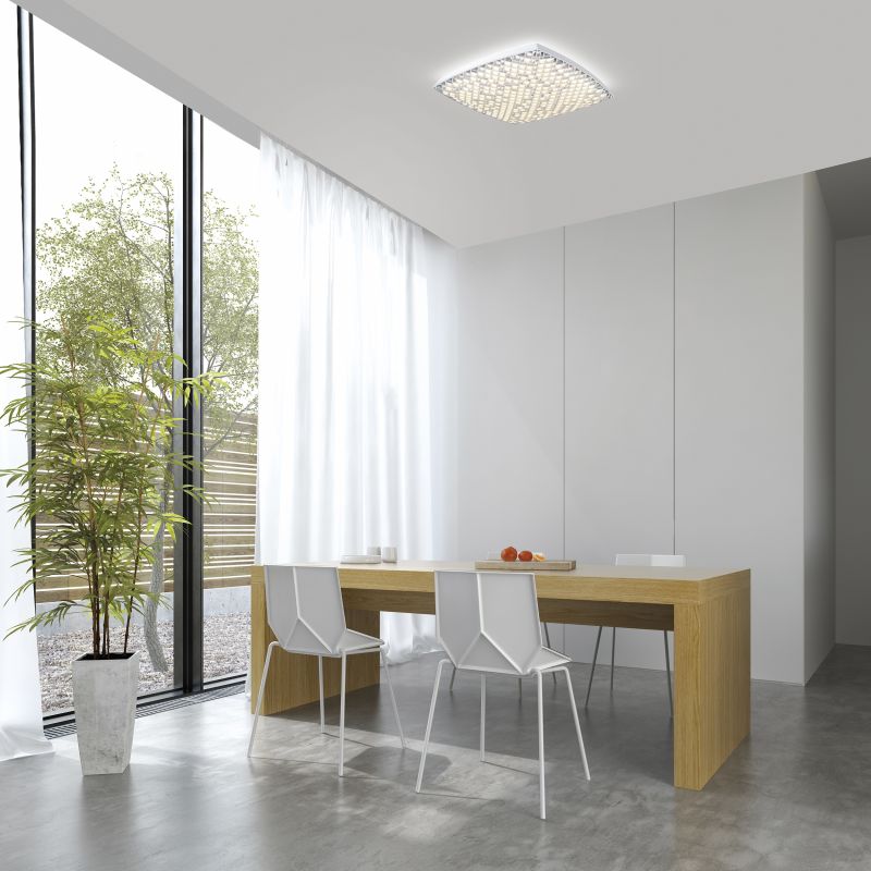 Потолочный светильник 51*51*9 см, LED 80W 2700-5000K белый Mantra Urban 7888