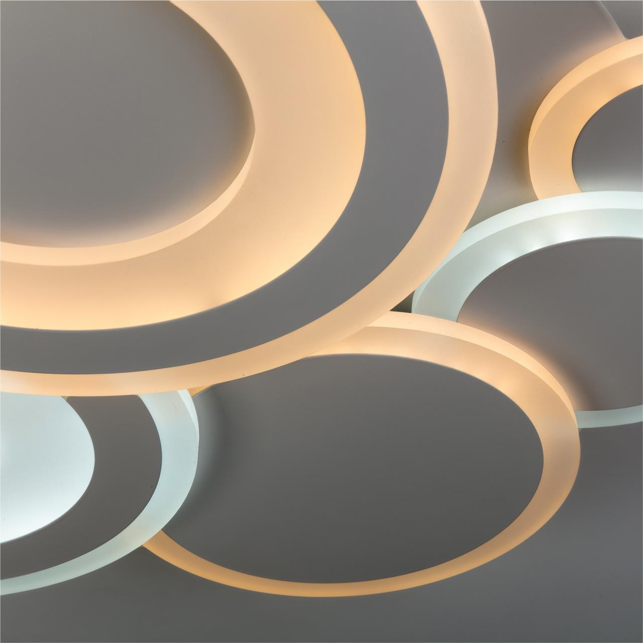 Светильник 50*50*7 см, LED 120W, 3300 / 5000К, Хром LED4U 10121/500