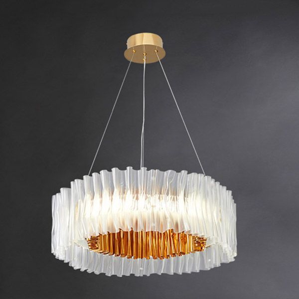 Подвесной светильник CHIARA D60 60*60*19 см, 1*LED*38W, 3400K, ImperiumLoft chiara-m, Латунь