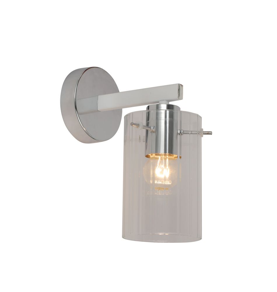 Бра L180 x W100 x H220, мм, 1*40W, CHROME+WHITE (Хром+Белый) Rilon 74642/1W CHROME+WH