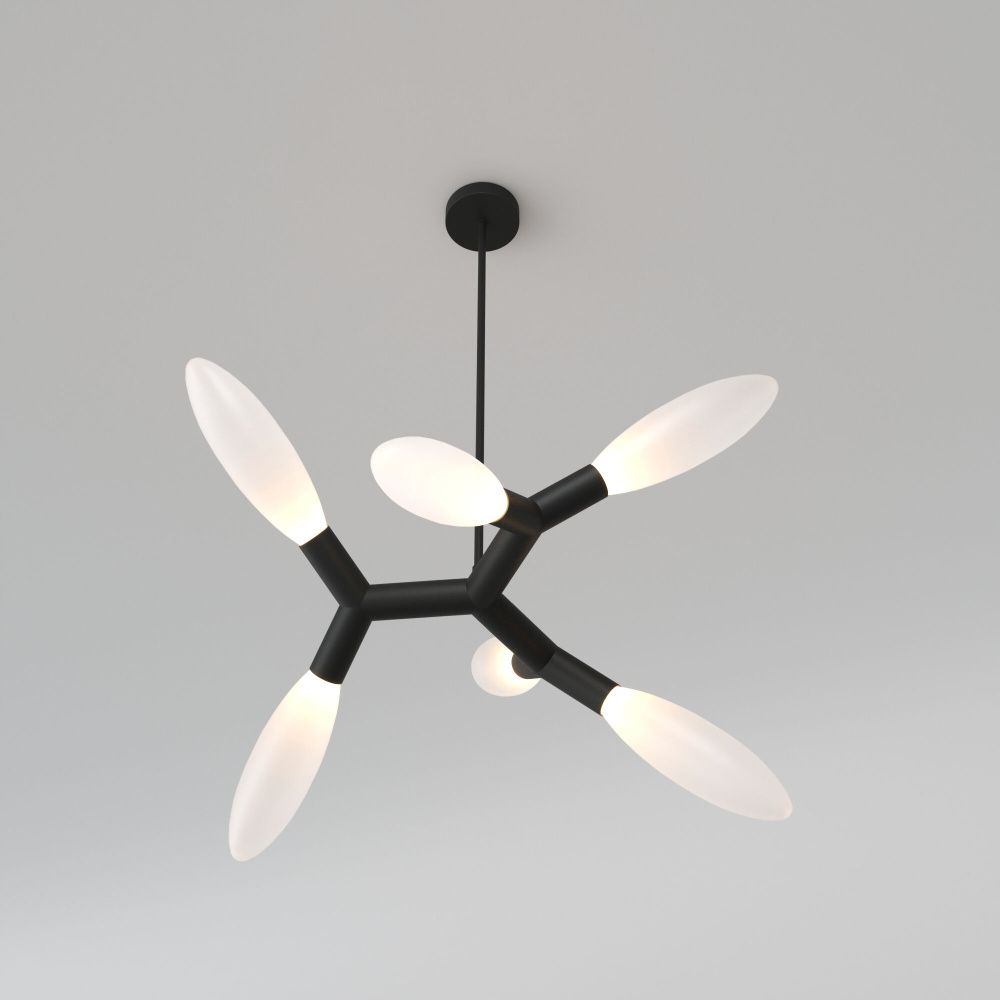 Светильник 80*80*32-52 см, 6*G9*20W, Eurosvet Covalent 30180/6, черный, a069153