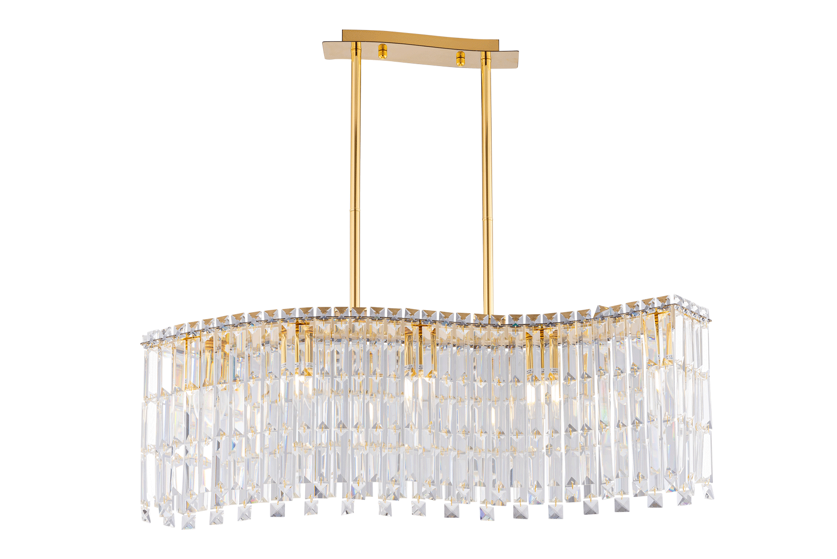 Люстра 850*190*730, 5*E14, 40W NewRgy Cristallo 2670E/5A GOLD+CLEAR, Золото+прозрачный