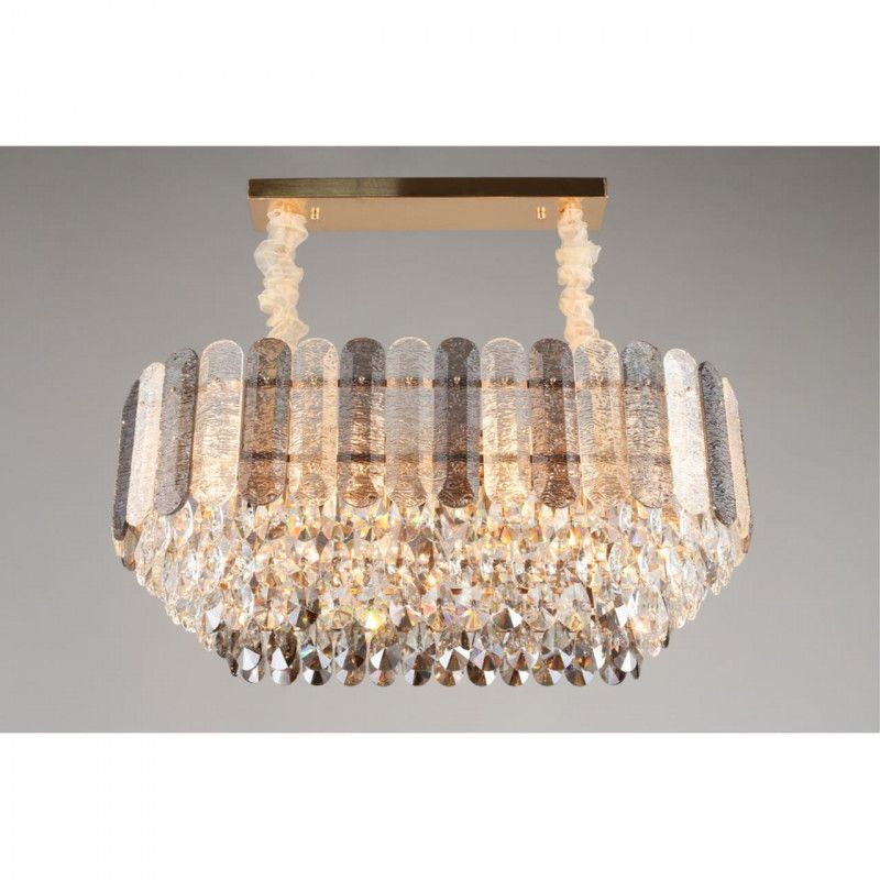 Подвесная люстра 75*39*50-85 см, E14, 40W, Aployt Rozel APL.770.03.11, золотой