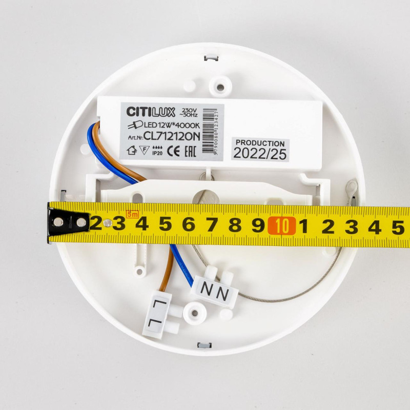Светильник 14 см, 12W, 4000K Citilux Тао CL712120N Белый 1080lm