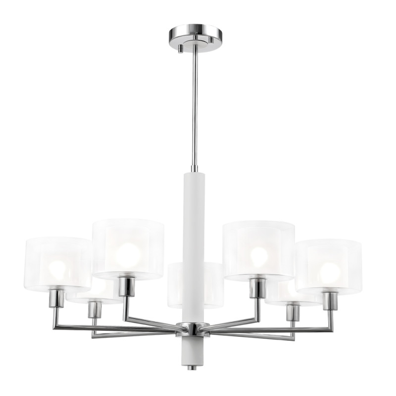 Люстра 79 см Crystal Lux MAESTRO SP-PL7 CHROME Хром/черный