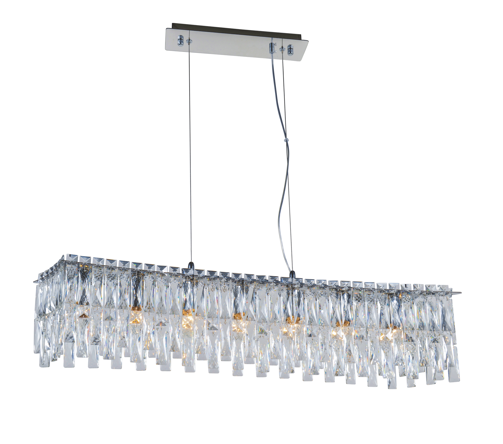 Люстра 910*220*230, 7*E14, 40W NewRgy Cristallo 5724R/7A CHROME+CLEAR, Хром+Прозрачный