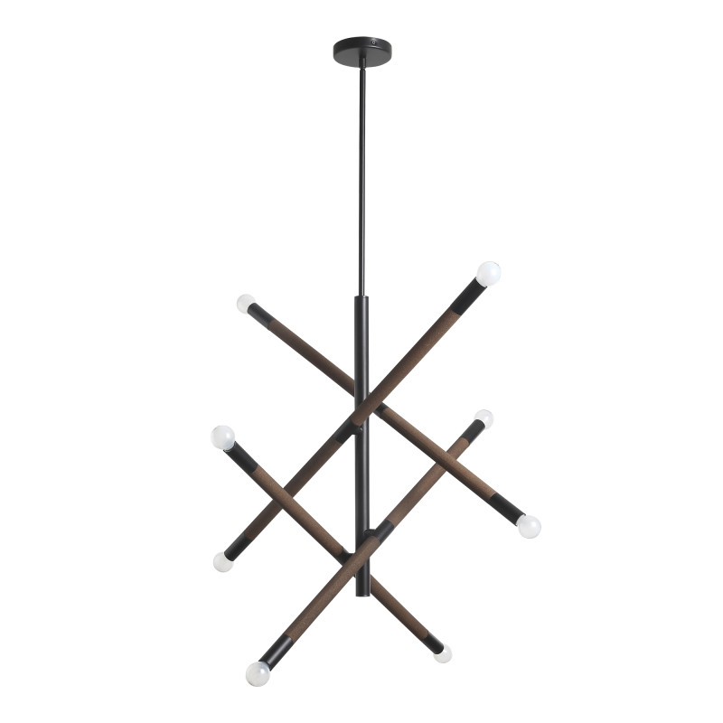 Светильник подвесной CORK 8*E14 ST LUCE SL6226.403.08 черный, коричневый