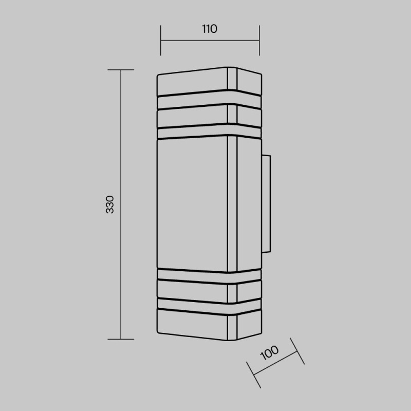 Уличный настенный светильник Maytoni Unter den Linden O578WL-02B, черный