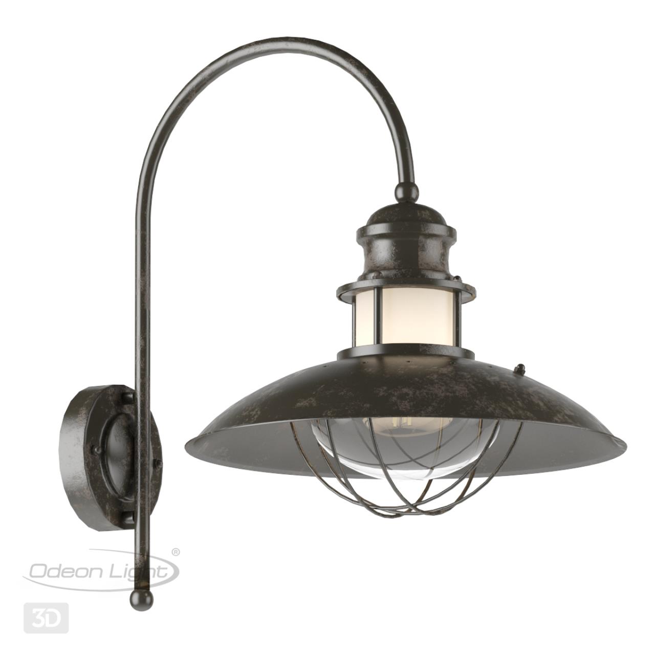 Уличный настенный светильник Odeon Light Dante 4164/1WA коричневый