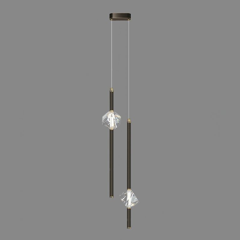 Подвесной светильник PARDIS DUO Black 26*26*200 см, 2*LED*6W, 3000K, ImperiumLoft pardis-duo01, Чёрный