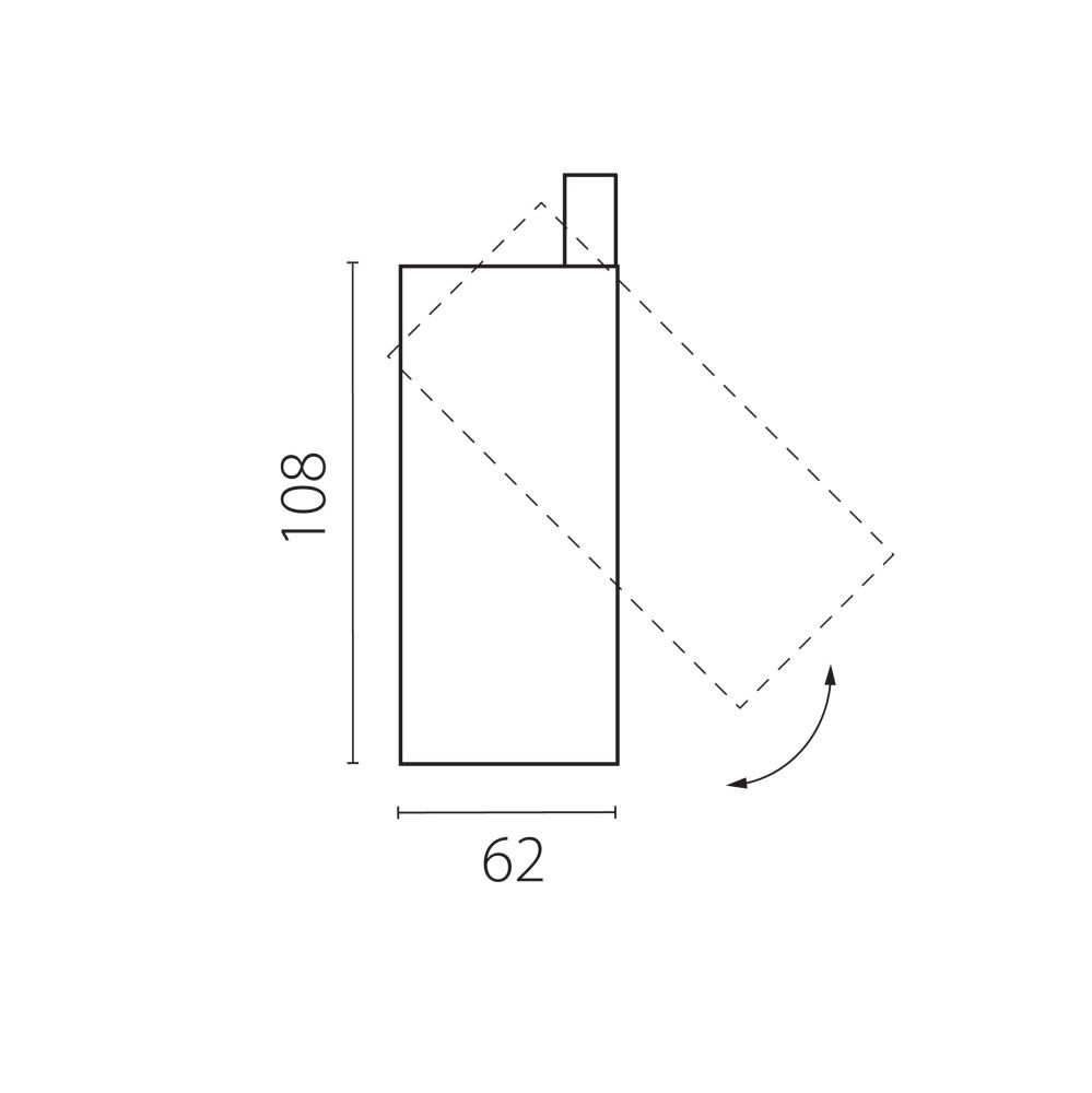 Светильник светодиодный (тушка) для трековых систем QUATTRO либо потолочный (накладной или встраиваемый) *6,2*10,8 см, 4000K, Lightstar Alta Base 215147, Черный