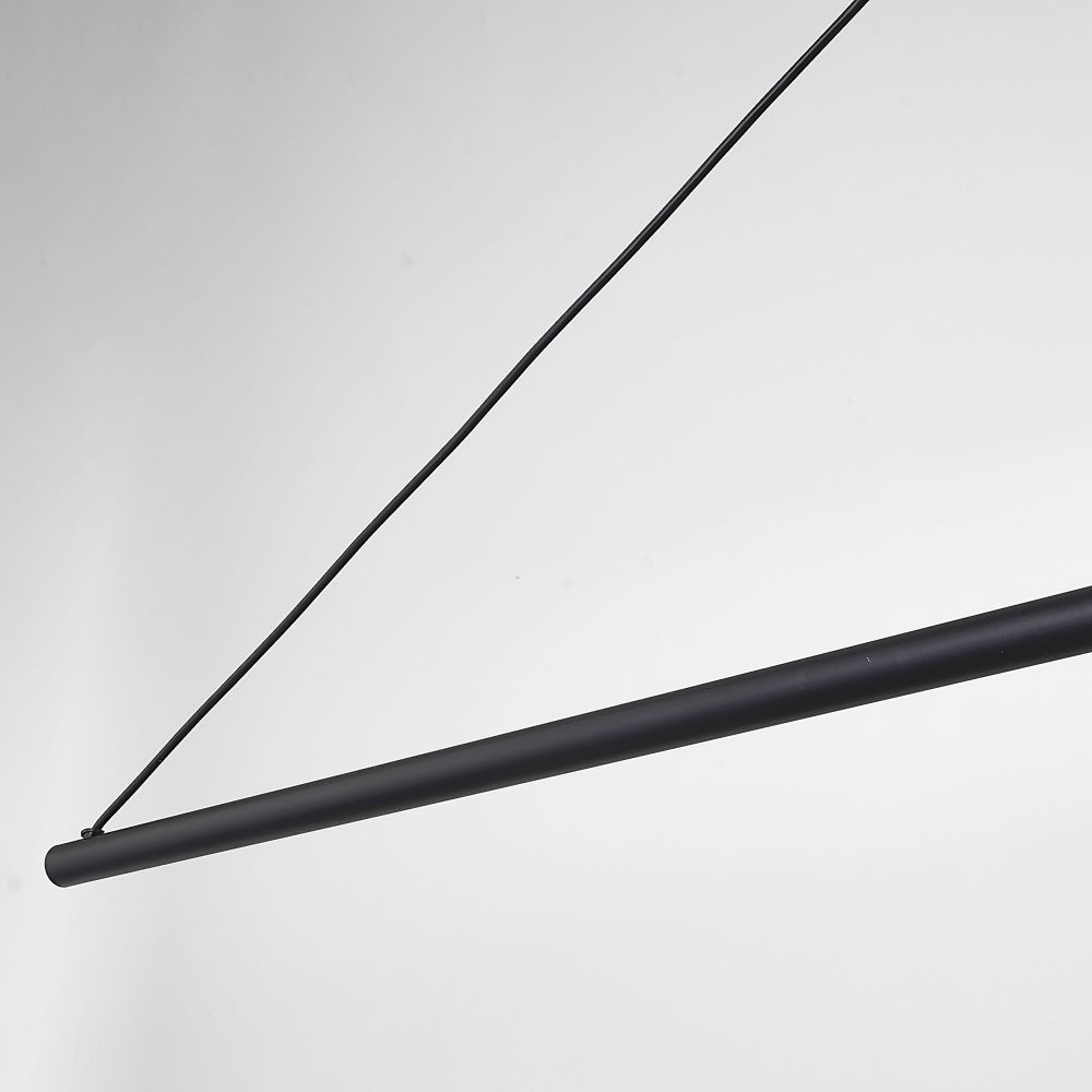 Подвесной светильник SUSPENSION CERCLE ET TRAIT – GRAPHITE SATINE L170 170*45*45 см, 1*LED*25W, 3000K, ImperiumLoft 40.1282-0, Чёрный