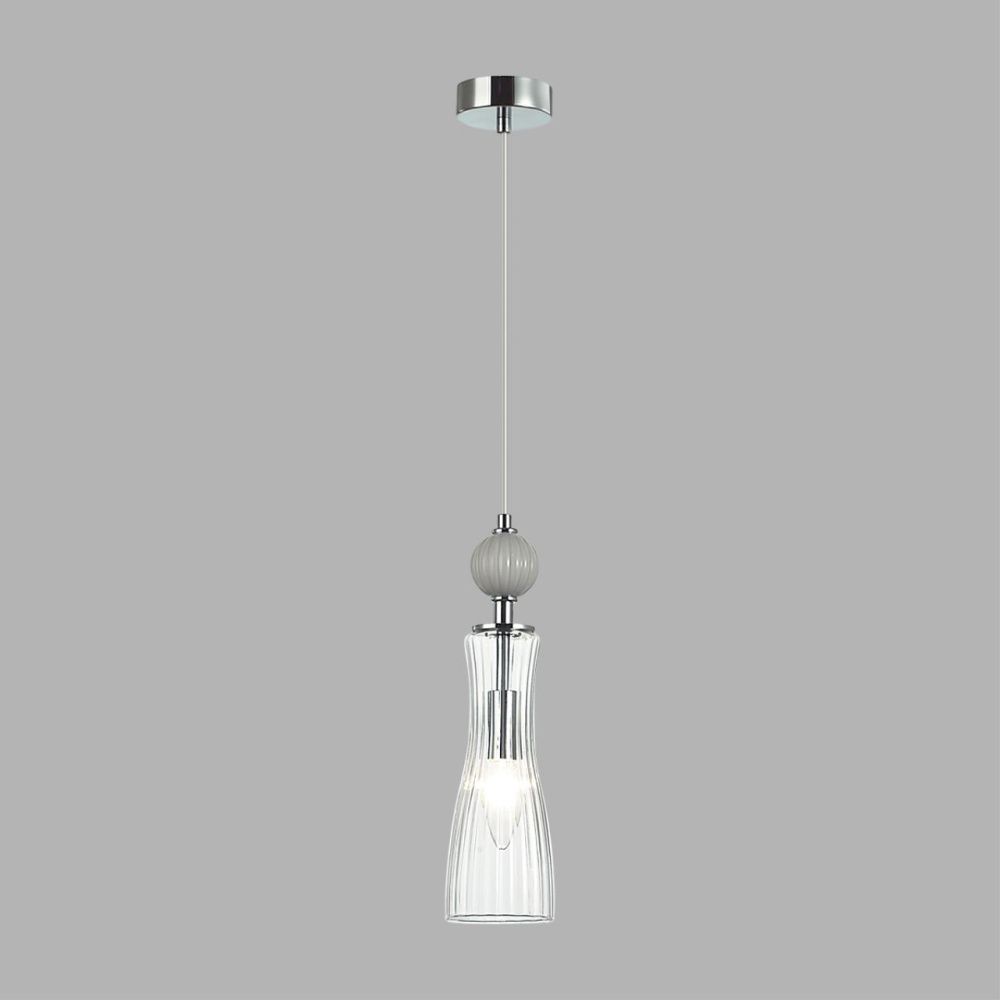 Подвес *8,5*225-225 см, 1*E14*40W, Lumion Emily LUM8269/1A, хром; серый