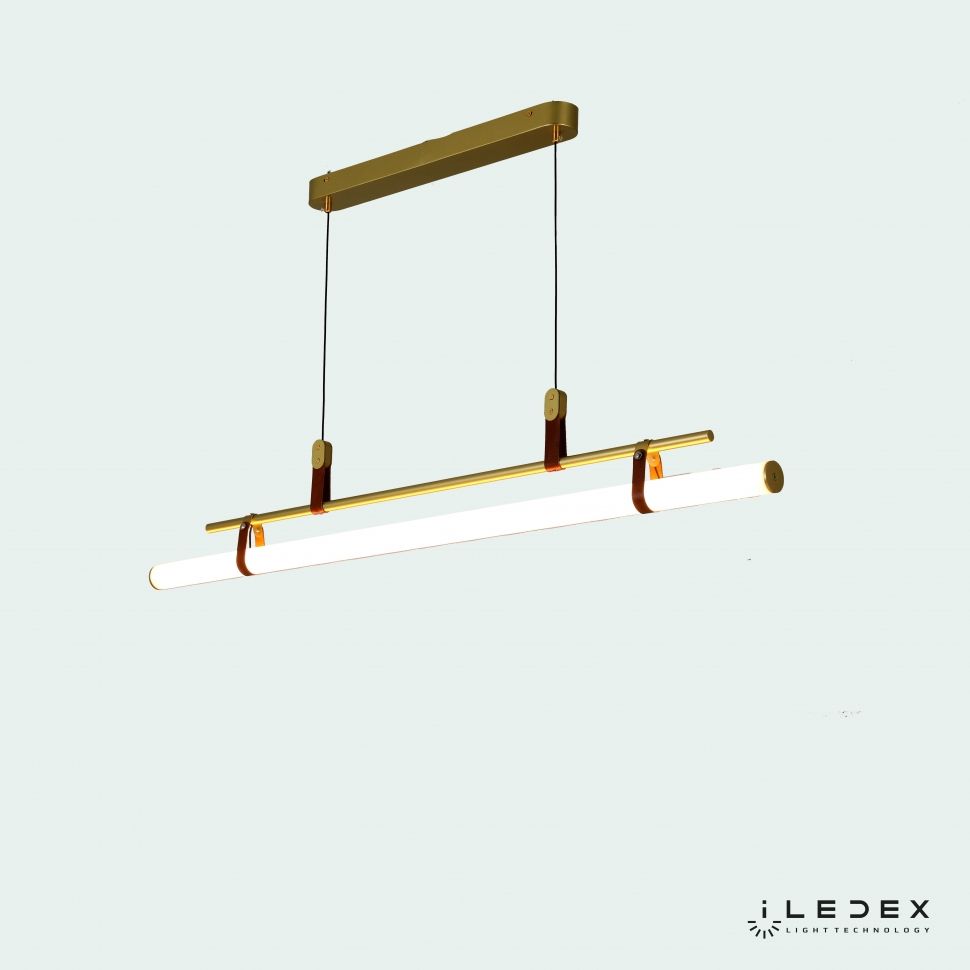 Подвесной светильник 120*6-150 см, LED*19W, 3000K, iLedex Zoom 9498P-46W-3000K GL-BR-WH, Золото
