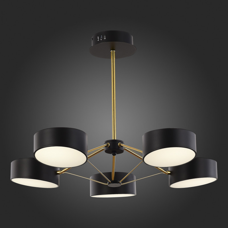 Светильник потолочный 67 см, 50W, 3000K-6000K  EVOLUCE  VALLE  SLE6005-402-05  Черный, Золотистый