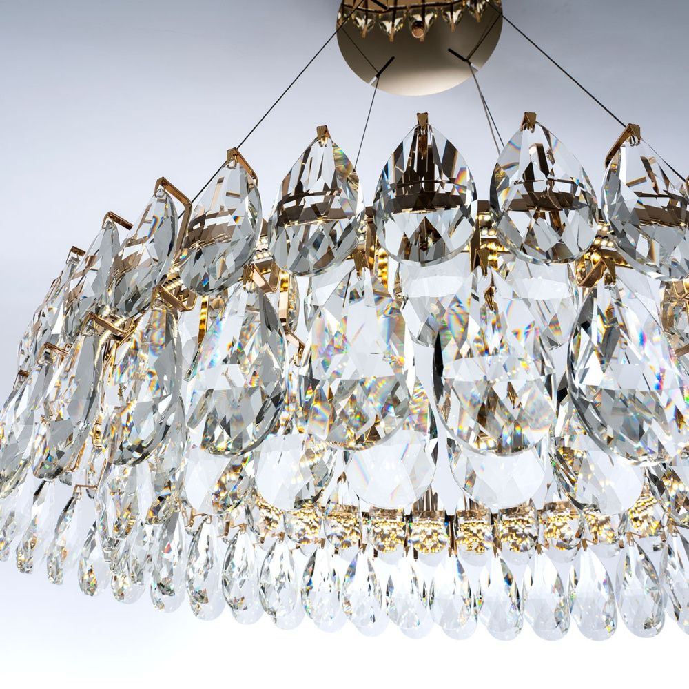 Подвесная люстра 80*80/100 см, LED 45W 3000-5500K MODELUX premium ML.6901.800P GD золото