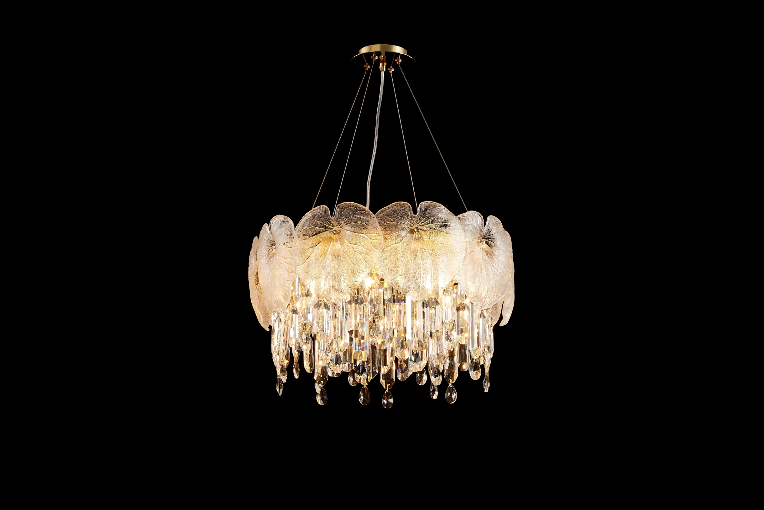 Люстра 500*290, 8*E14, 40W NewRgy Cristallo Z59-ф500*H290 H GOLD, H GOLD
