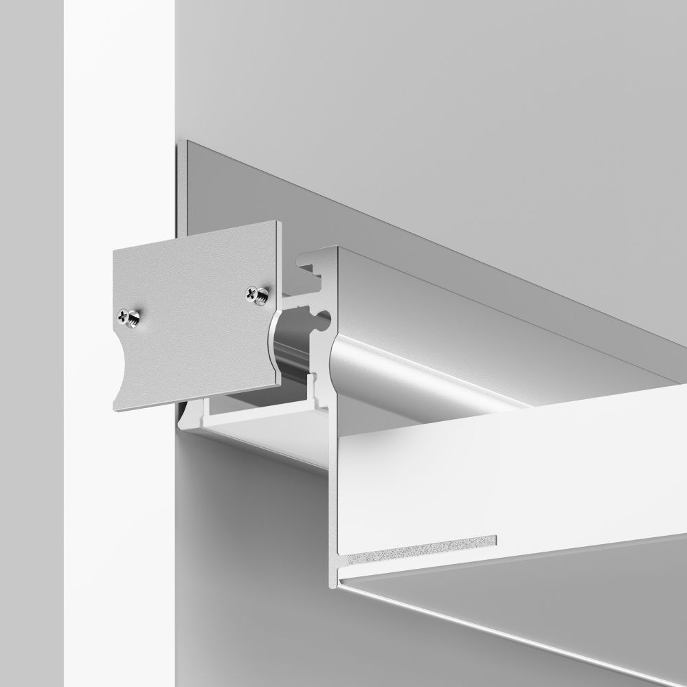 Алюминиевый профиль встраиваемый скрытого монтажа 41x51 (Серебро, 2 м), ALM-4151-S-2M 636013, 200*4*5 см, Maytoni  636013, Серебро