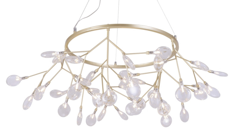 Светильник подвесной 105 см, Crystal Lux EVITA SP45 D GOLD/TRANSPARENT Золотой