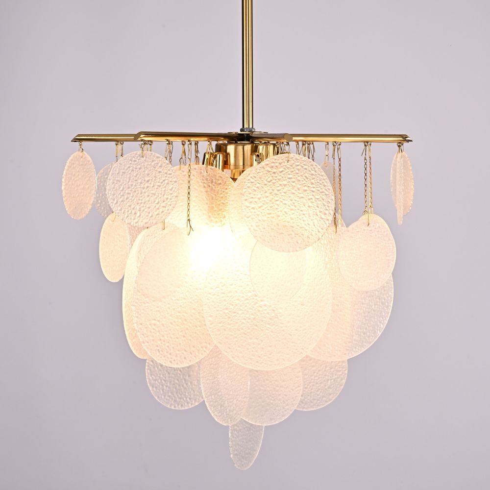 Люстра на штанге Nimbus glass D43 43*43*43 см, 6*E14*40W, ImperiumLoft 313265-22, Латунь