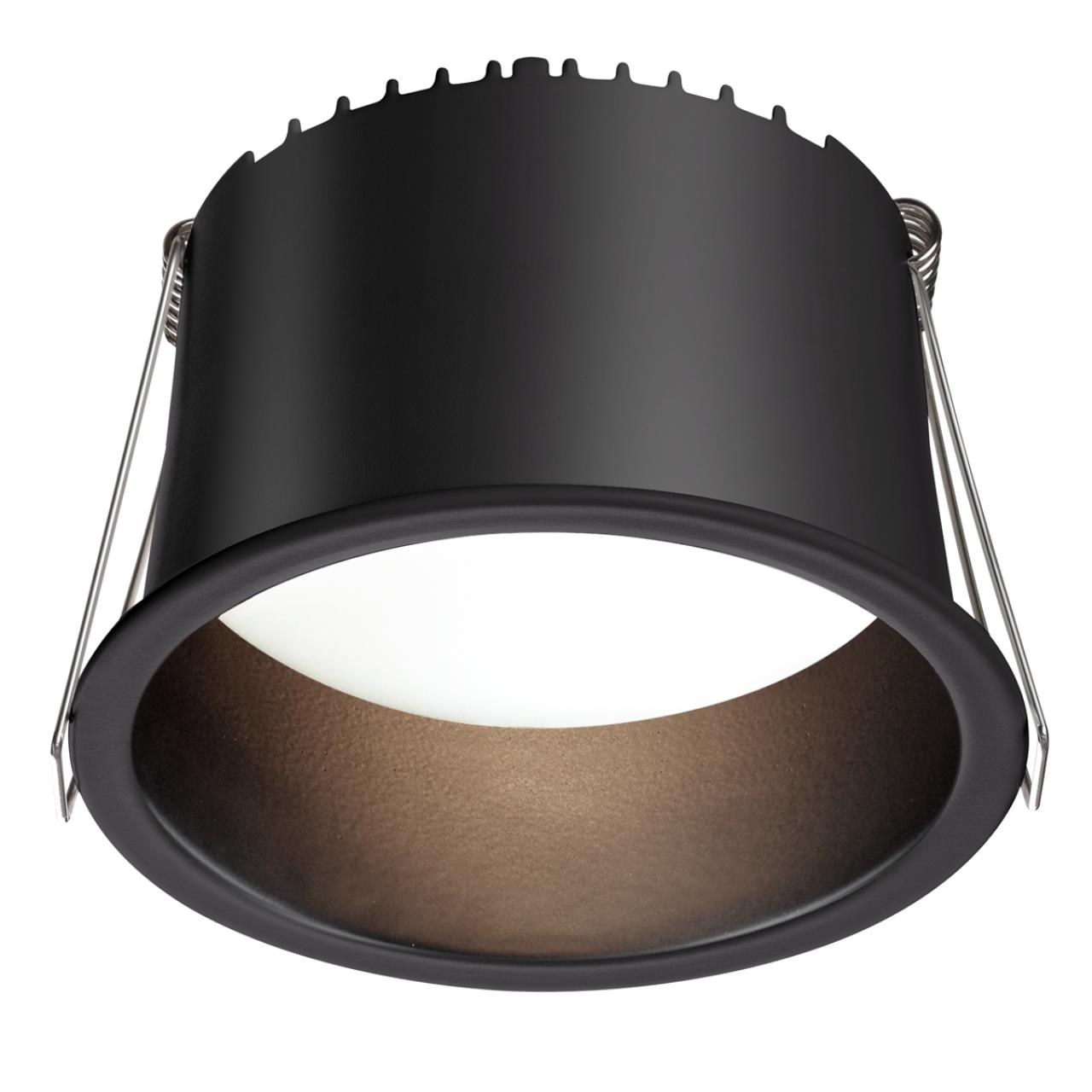 Светильник встраиваемый светодиодный 9,8*9,8* см, LED 12W*3000 К, Novotech Spot Tran, черный, 359237