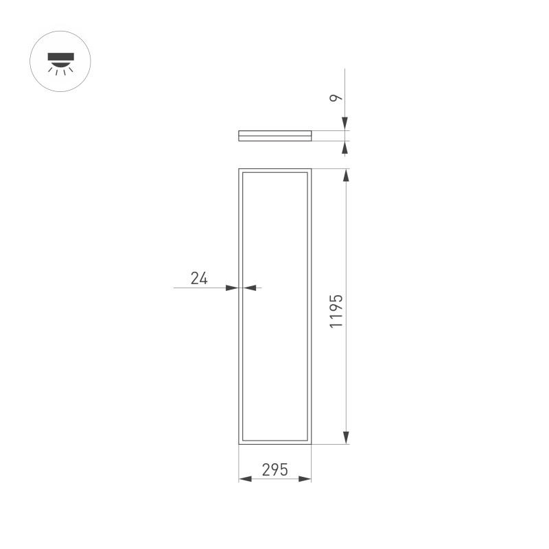 Офисный светильник Arlight 043582 119,5*29,5*0,9 см, 40W, белый (дневной)K,