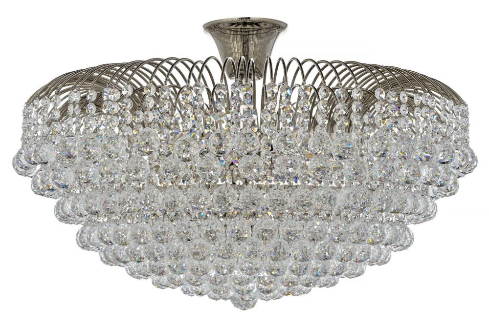 Люстра потолочная *60*33 см, 10*E14*40W, Arti Lampadari Empoli Nickel Empoli E 1.2.60.100 N, никель