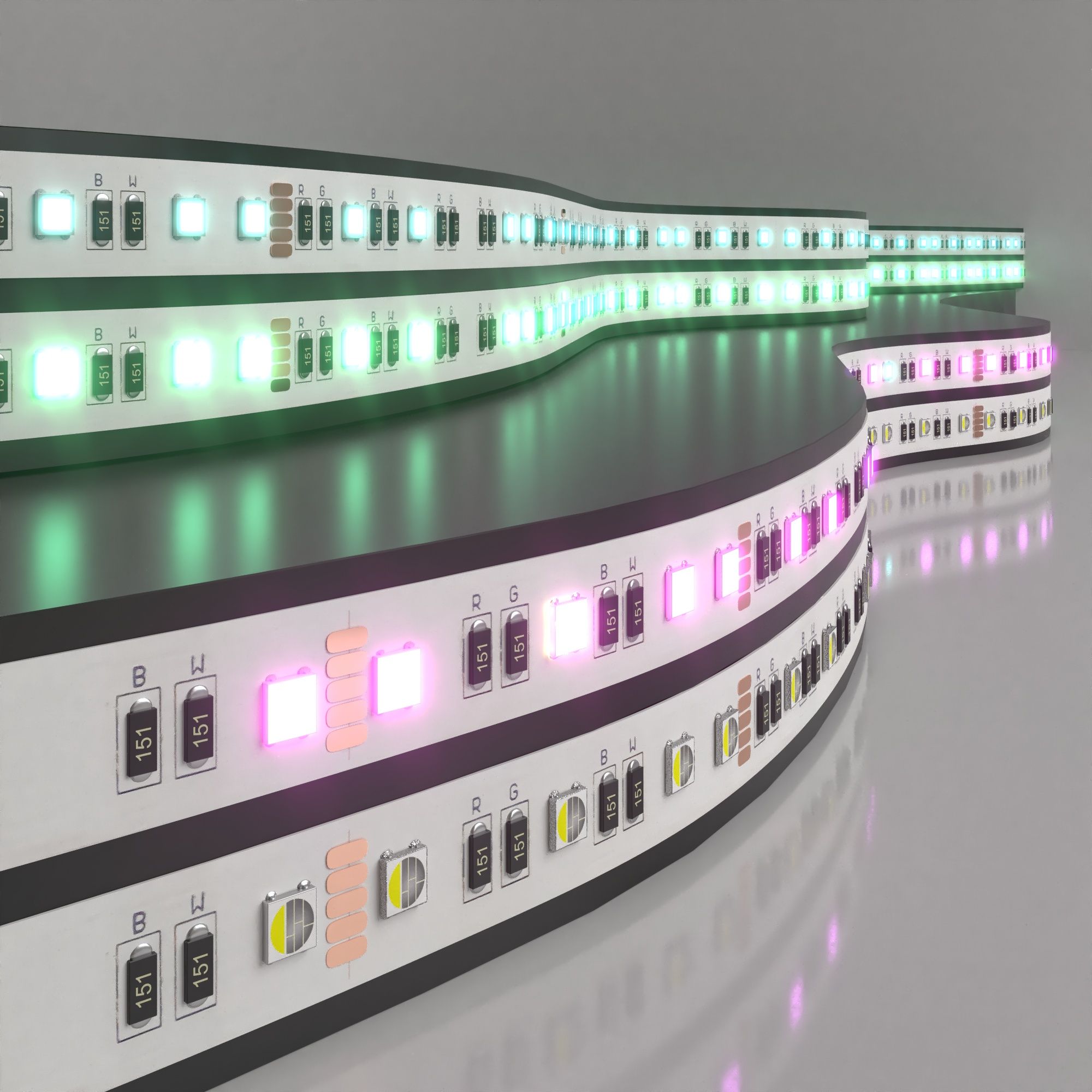 Светодиодная лента Лента светодиодная 24V 24W 60Led 5050 IP20 MIX RGB/холодный белый, 5м Elektrostandard